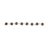 CHG-126-GA 18K Gold Overlay Beading & Extender Garnet Chain Beads Bali Designs Inc